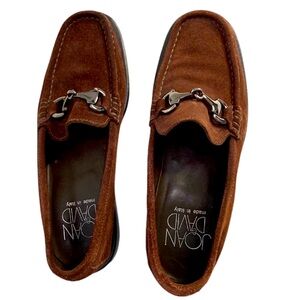 JOAN David Italian Made  Brown Suede Loafer Size 6.5